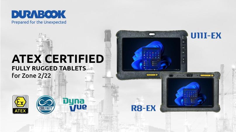 Durabook rozszerza portfolio wzmocnionych tabletów o modele z certyfikatem ATEX do środowisk wybuchowych